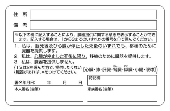 資格確認書（見本）裏面